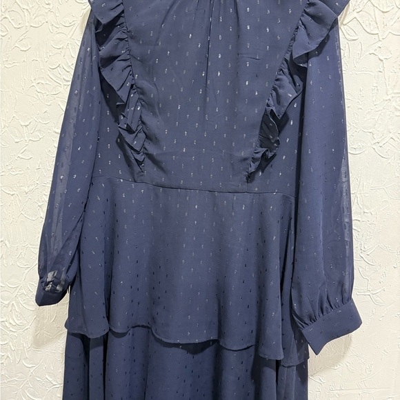 Express Navy Midi Dress - Picture 1 of 5